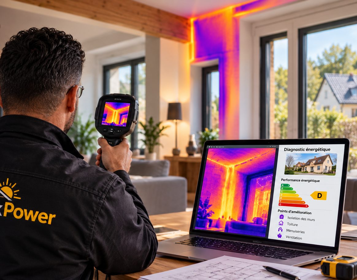 Thermographie d'un intérieur à la caméra thermique et rapport de diagnostic